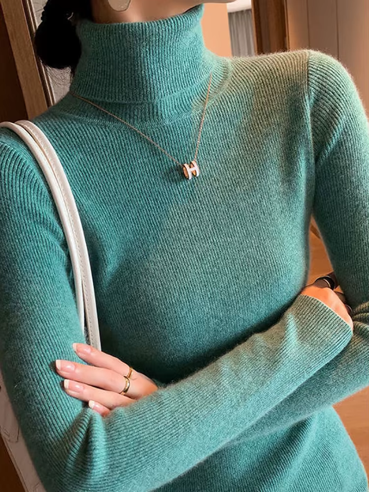 Pull-over col roulé pour femme 2026