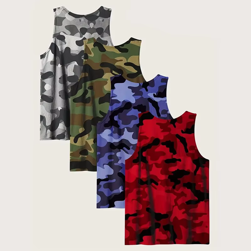 Gilet de Fitness de Camouflage pour homme musculaire, T-shirt sans manches respirant à séchage rapide, débardeur de Sport décontracté quotidien d'été