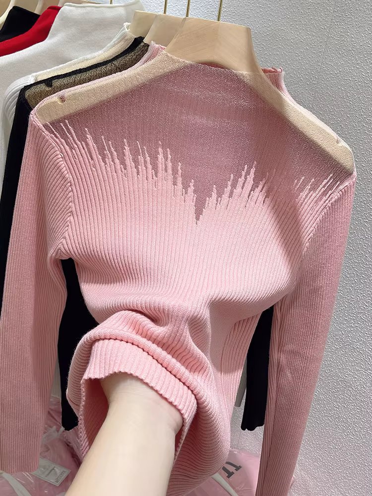 Pull rose européen pour femmes