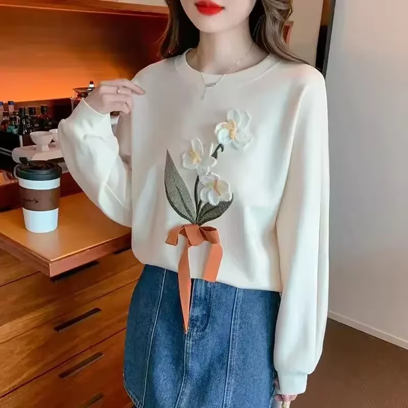 Sweat-shirt à manches longues pour femmes