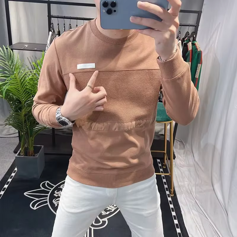 PVD-T-shirt à Manches sulfpour Homme, Col Rond, 100 Coton Belgi, Esthétique XL, Haute Marque, Vente de Qualité