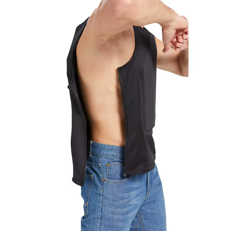 Gilet de sécurité interne extensible dissimulé IIIA PE, doublure extérieure flexible et ajustée