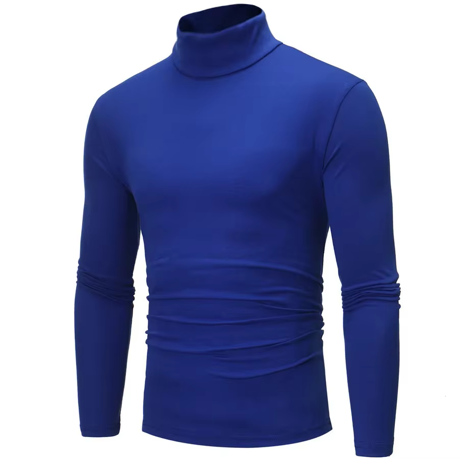 Sous-vêtements thermiques hauts hommes vêtements d'hiver chemise thermique automne hommes collants d'hiver col haut mince coupe ajustée T-shirt à manches longues