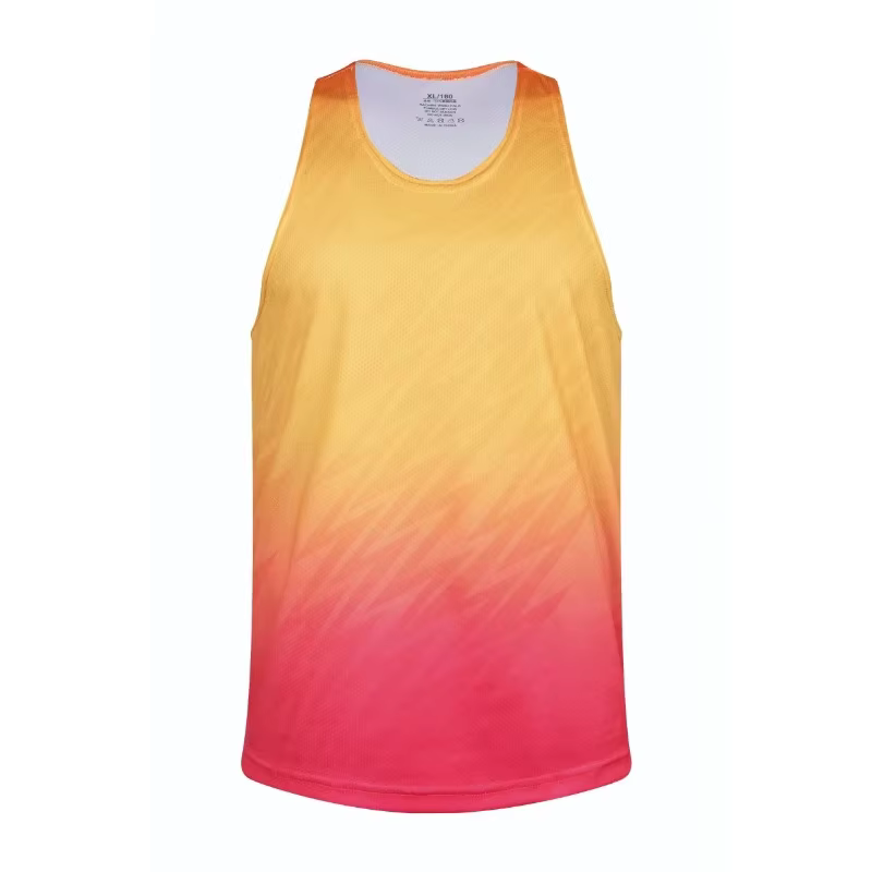 Gilet de sport pour hommes, course à pied Marathon, sans manches, débardeur à séchage rapide, maillot en Polyester d'athlétisme ultraléger
