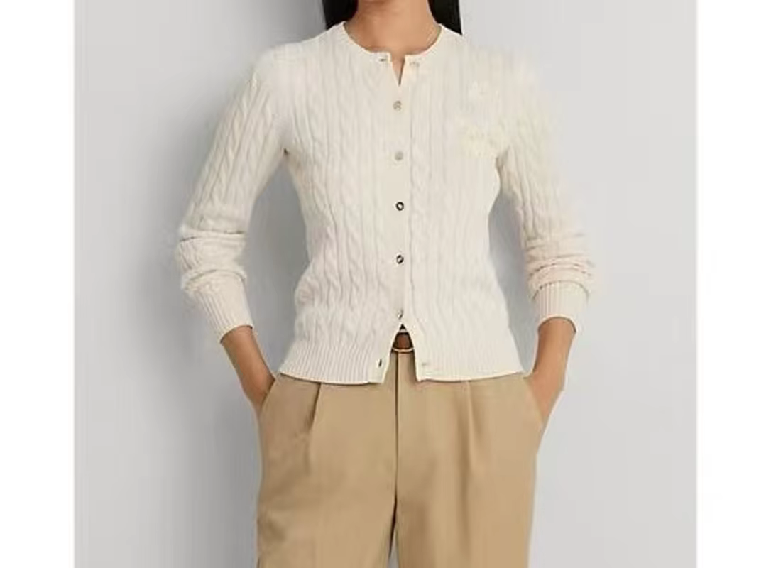 Nouveau cardigan en tricot torsadé style universitaire français
