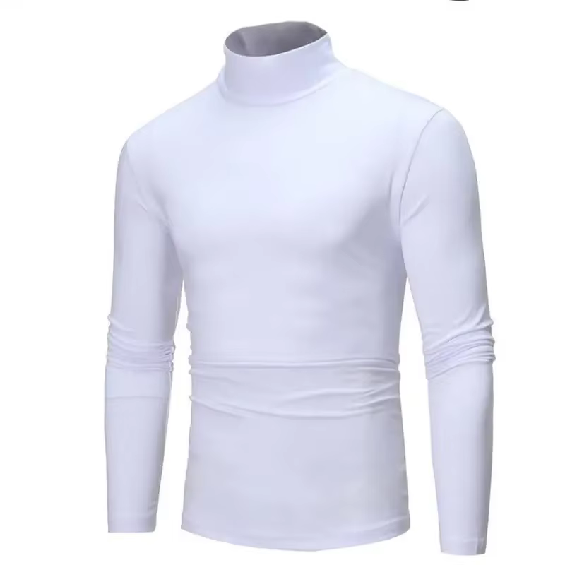 Sous-vêtements thermiques hauts hommes vêtements d'hiver chemise thermique automne hommes collants d'hiver col haut mince coupe ajustée T-shirt à manches longues