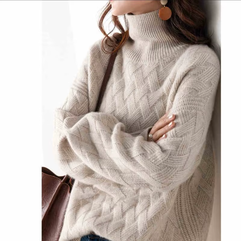 Pull à col roulé pour femme