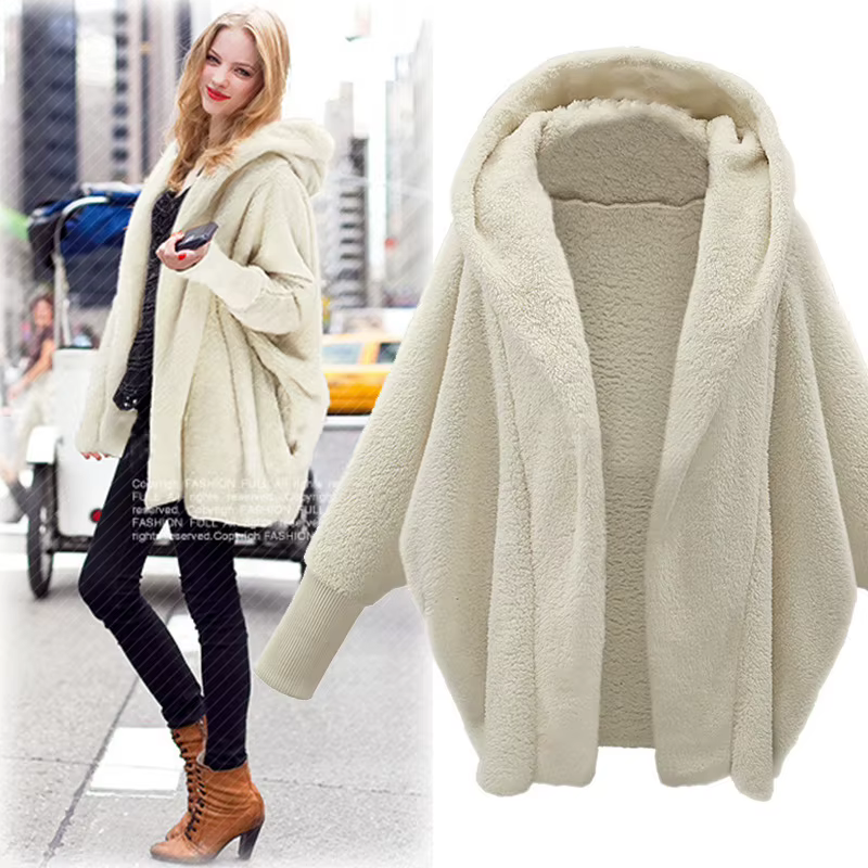 Veste cardigan monochrome à capuche Smile pour femme