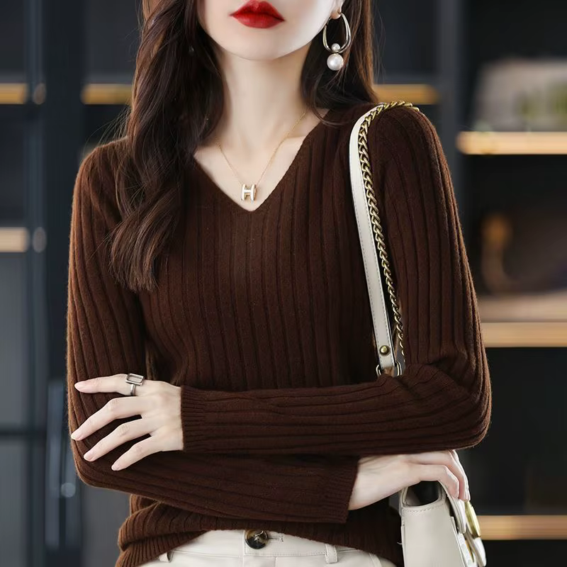 Pull en maille à manches longues pour femme