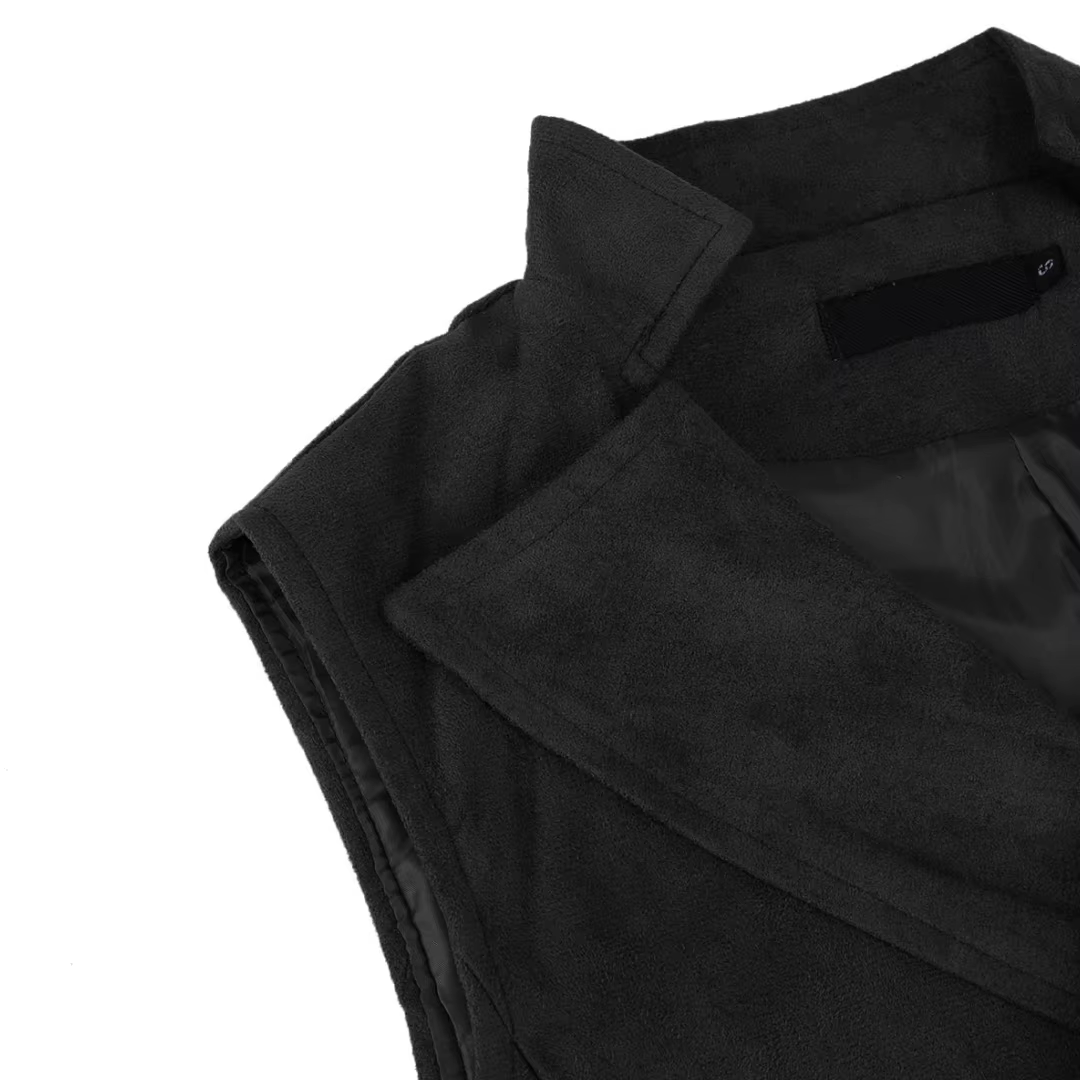 Hommes gilet noir velours hauteur revers Double bouton gilet pour mariage Banquet bureau d'affaires décontracté travail quotidien hommes costume gilet