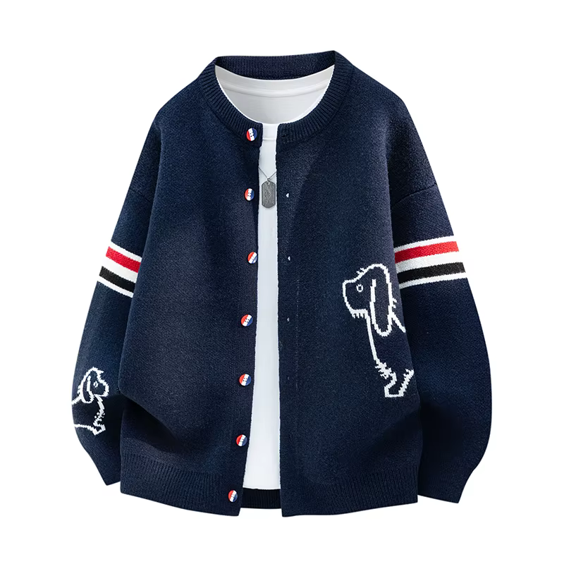Cardigan en tricot à manches longues style couple