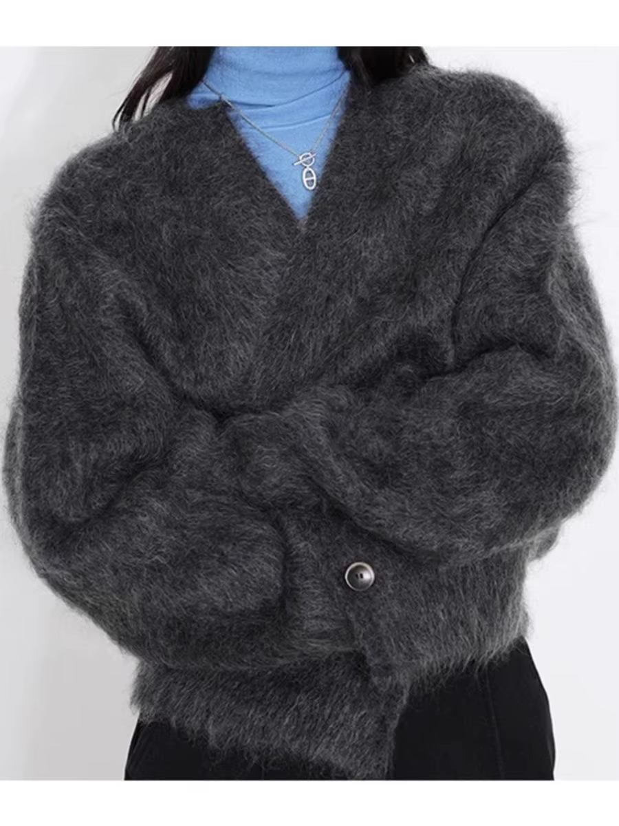 Pull marron rétro pour femme