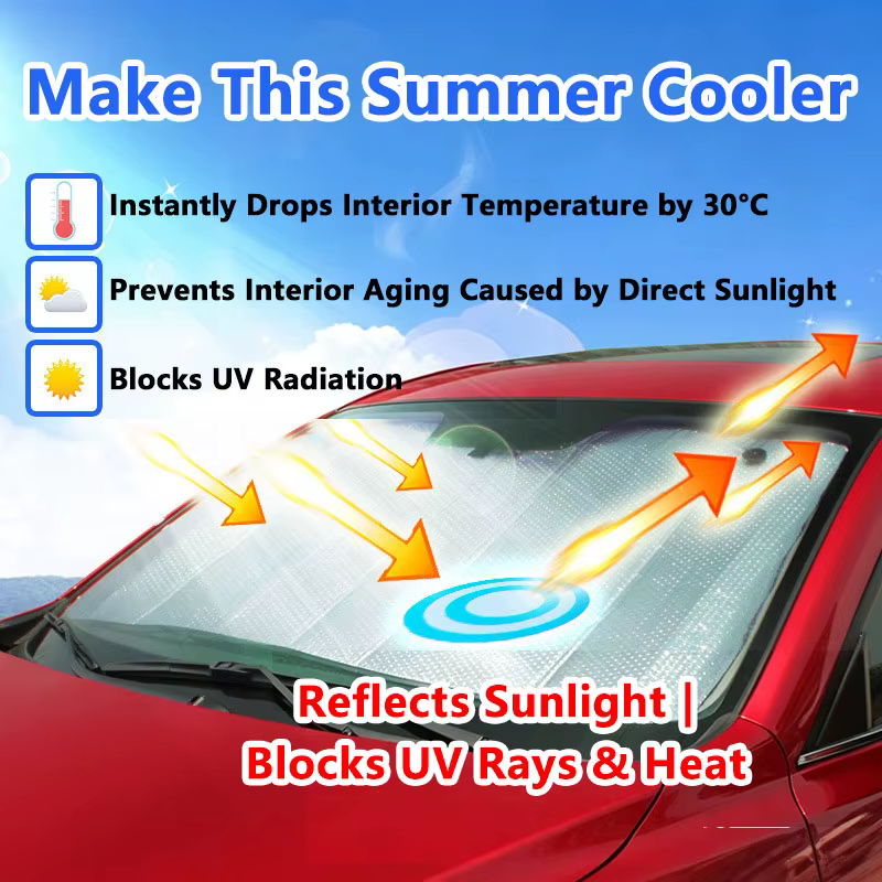 Pare-soleil avant et arrière pour voiture, protection solaire estivale pour pare-brise, isolation thermique, pare-soleil pour fenêtre, pare-soleil intérieur pour voiture