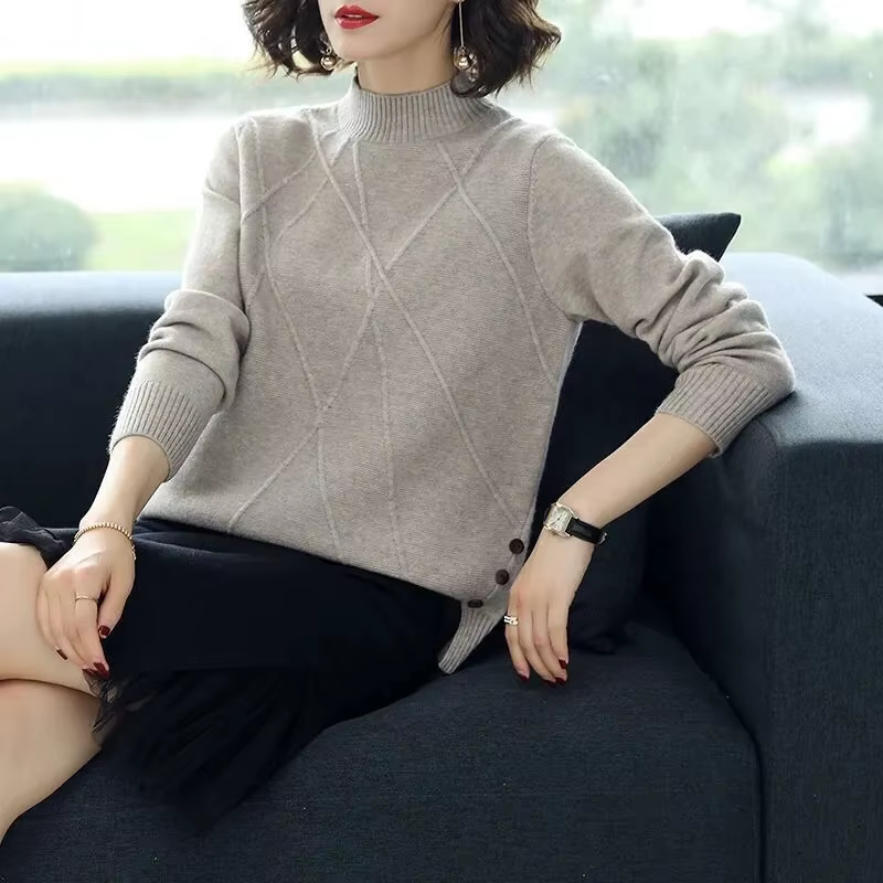 Pull à col roulé pour femme