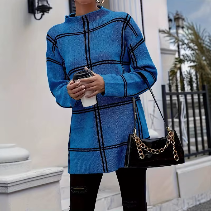 Pull tricoté à col rond pour femme