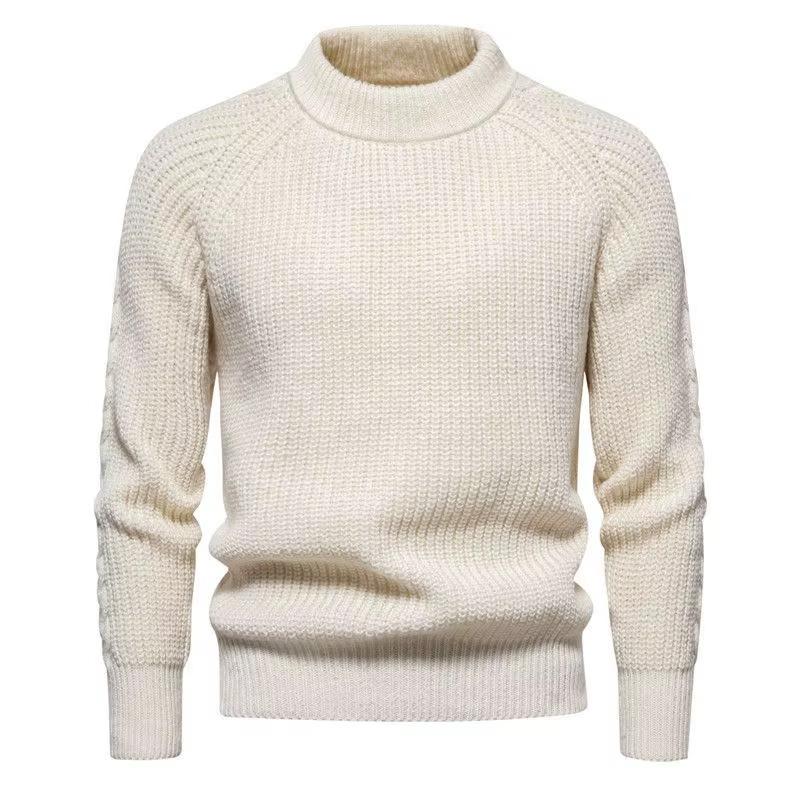 Pull d'automne à col rond pour hommes, nouveaux tricots à manches longues, coupe cintrée