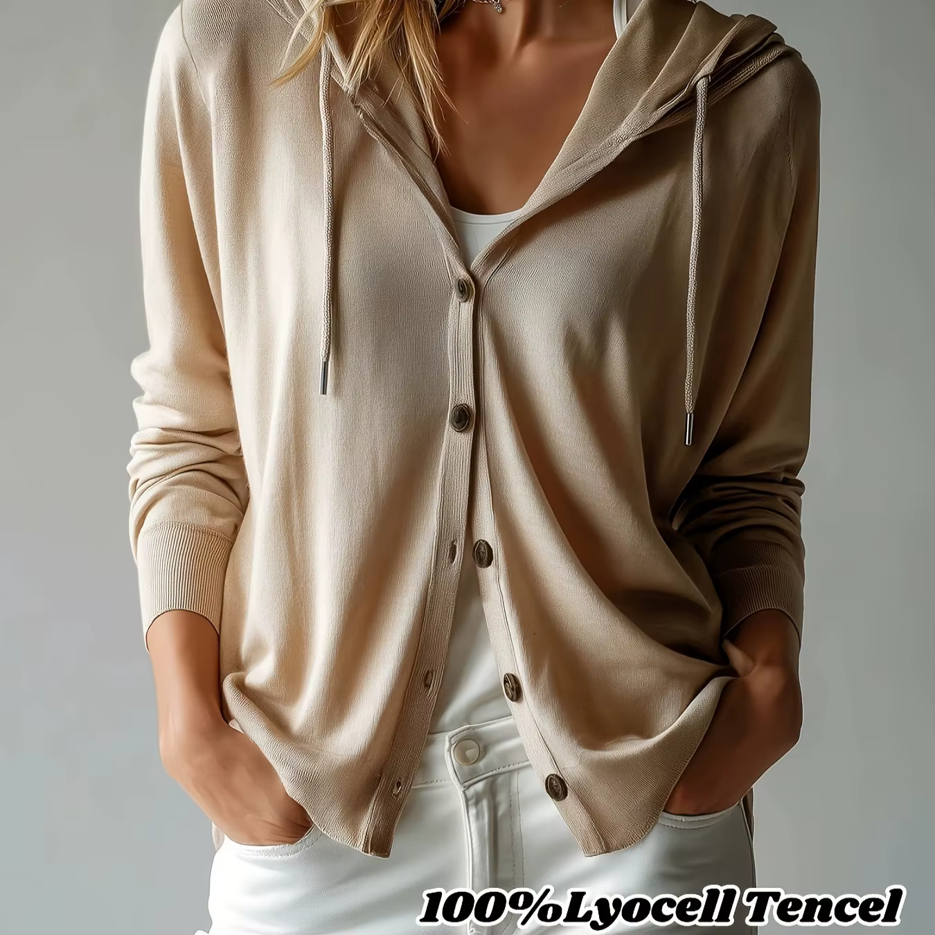 Nouveau cardigan tricoté à capuche multicolore pour femme 2026
