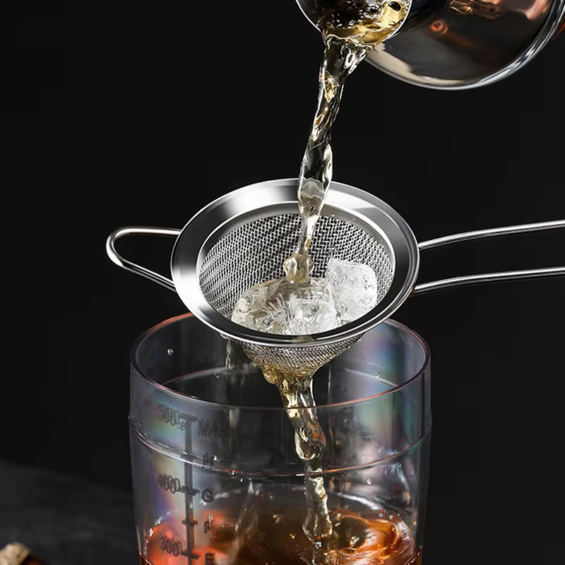 Filtre à mailles coniques en acier inoxydable, robuste, Durable, résistant à la Corrosion, à mailles fines, pour Bar, thé, Cocktail, pâte, marches de café, 1 pièces