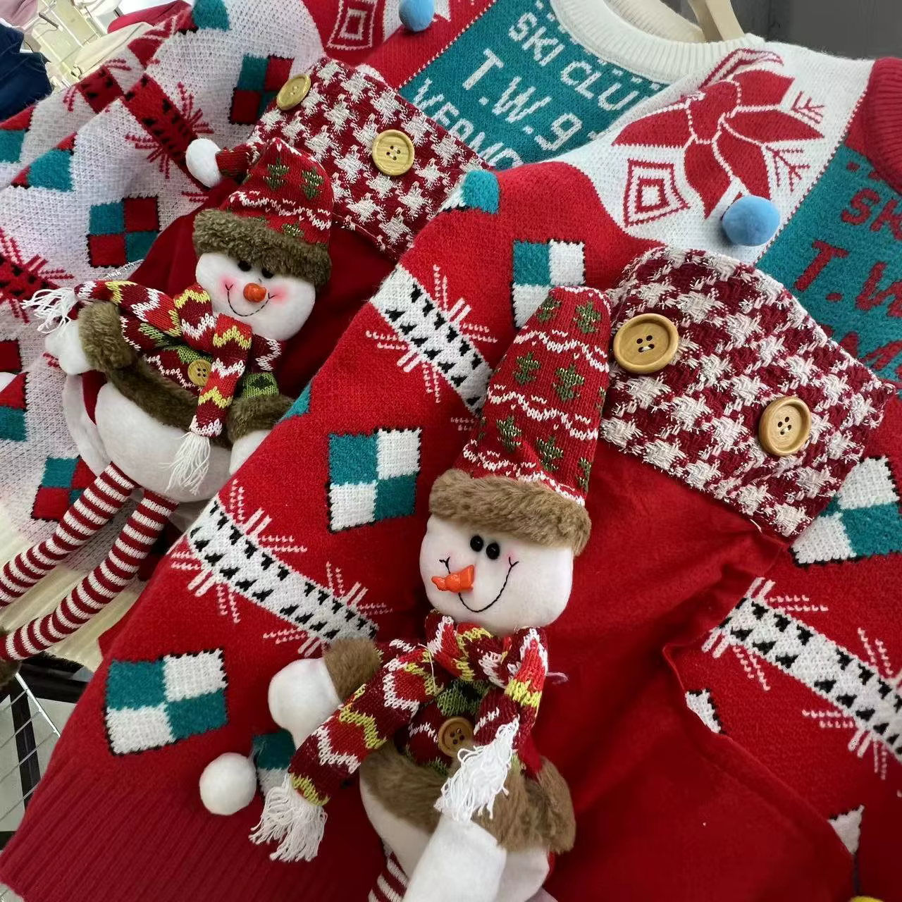 Pull de Noël pour femmes ample et épais rouge pour automne hiver 2025 confortable et élégant occassions spéciales
