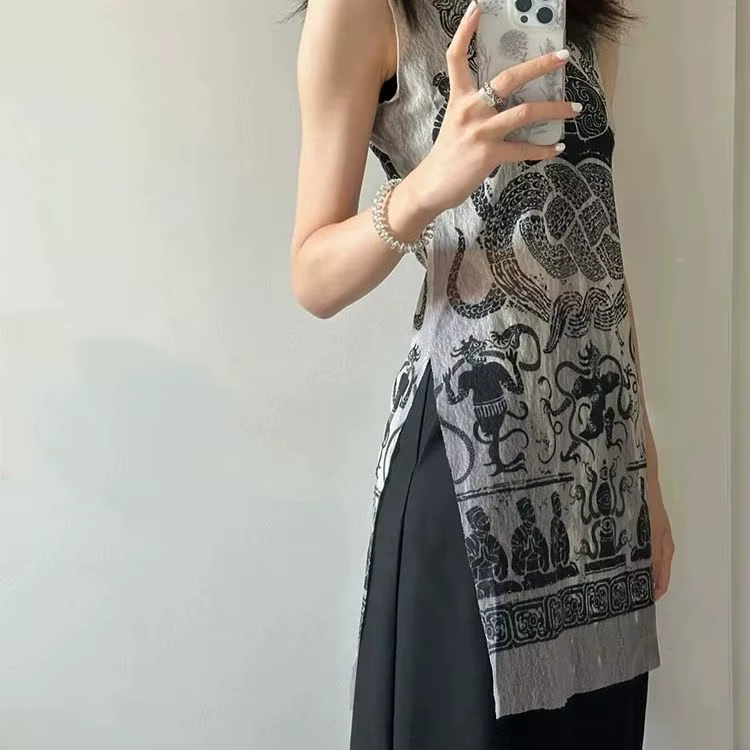 Gilet léger en mousseline de soie pour femmes