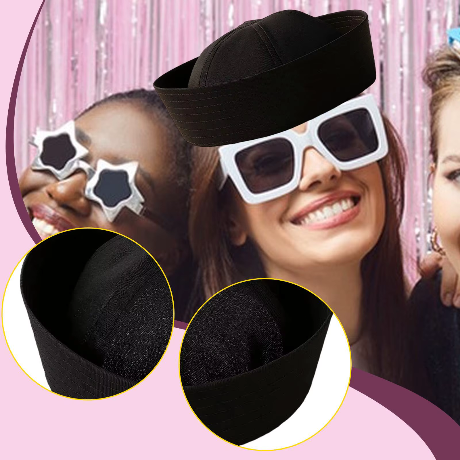 Chapeau de marin minimaliste, élégant et accrocheur, style nautique, casquette de capitaine pour les fêtes, Halloween, spectacles sur scène