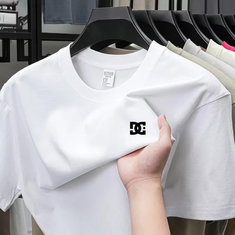T-shirt à manches courtes col rond pour homme de marque haut de gamme, nouveau modèle d'été, confortable, respirant, décontracté, imprimé