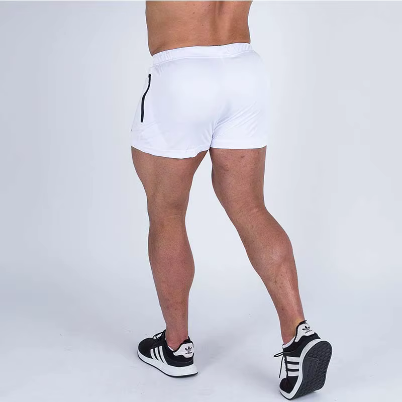 Short en maille pour hommes, séchage rapide, taille élastique, poches zippées, entraînement d'été, course à pied, sport, plage décontractée
