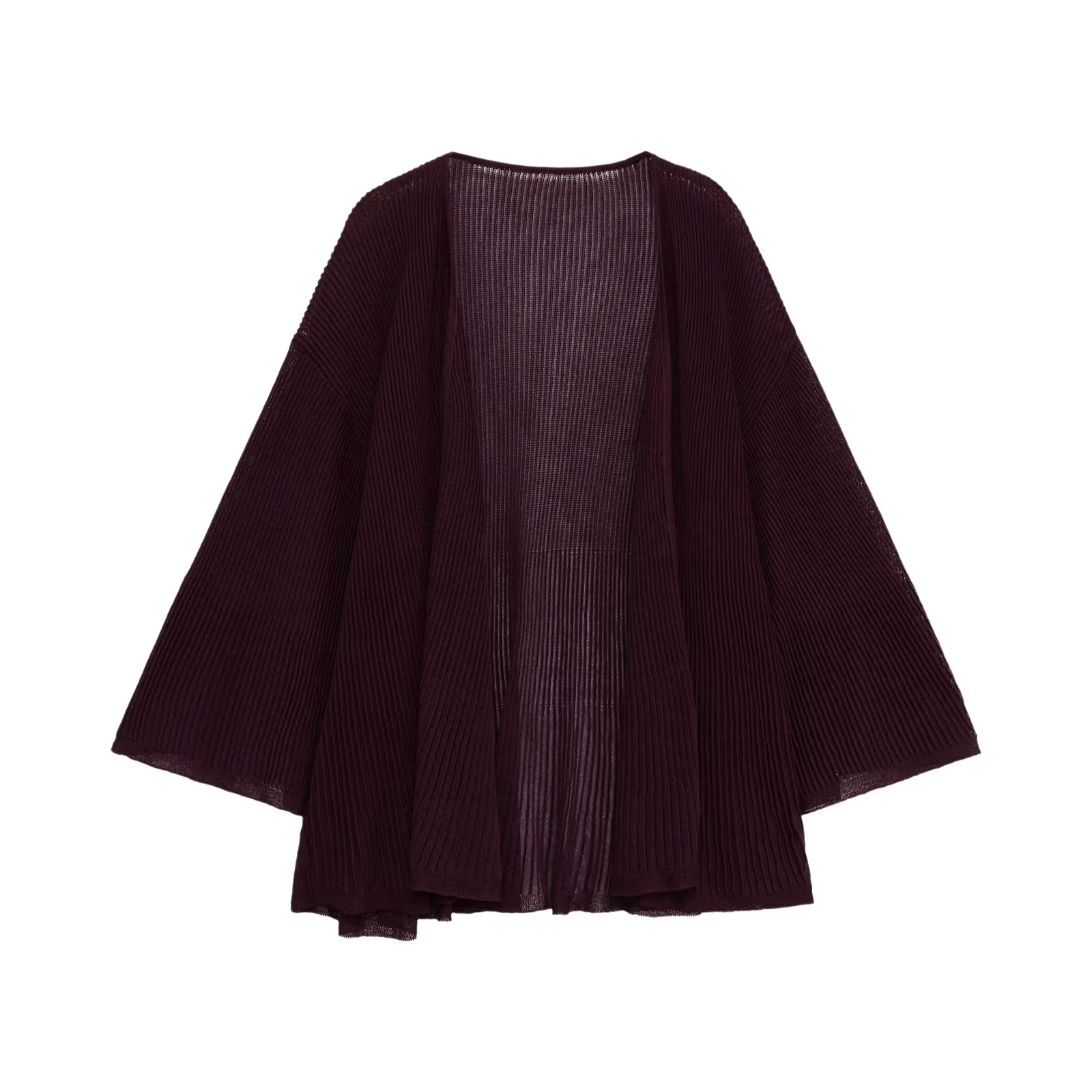 Cardigan ample en maille pour femme avec ceinture côtelée – Confortable et décontracté – Pull à manches longues transfrontalier