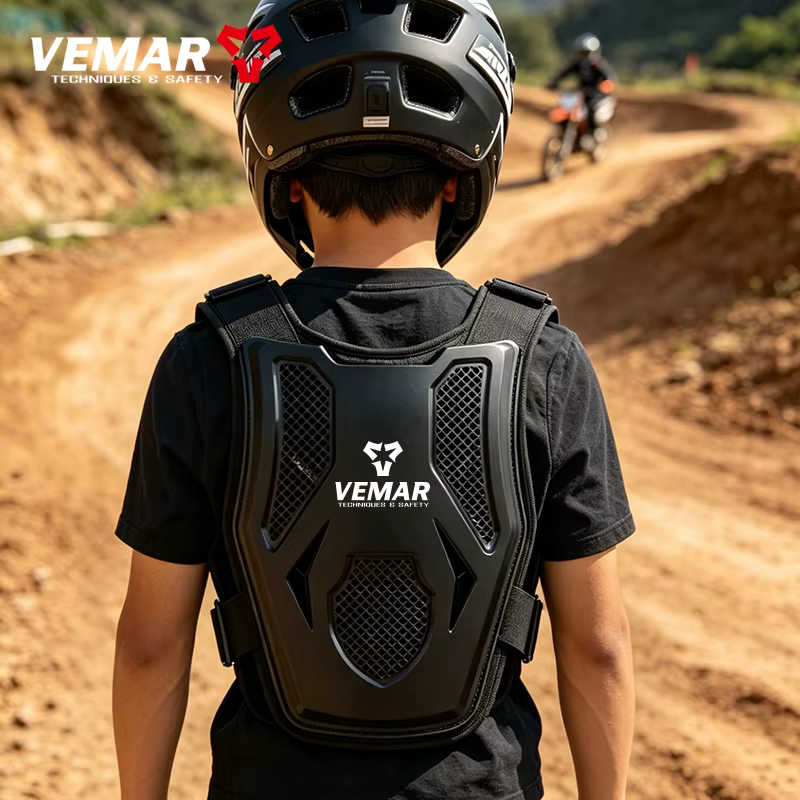 Gilet de protection pour enfants pour la moto, protections dorsales et thoraciques pour le motocross, équipement de protection pour le vélo tout-terrain, taille M-L