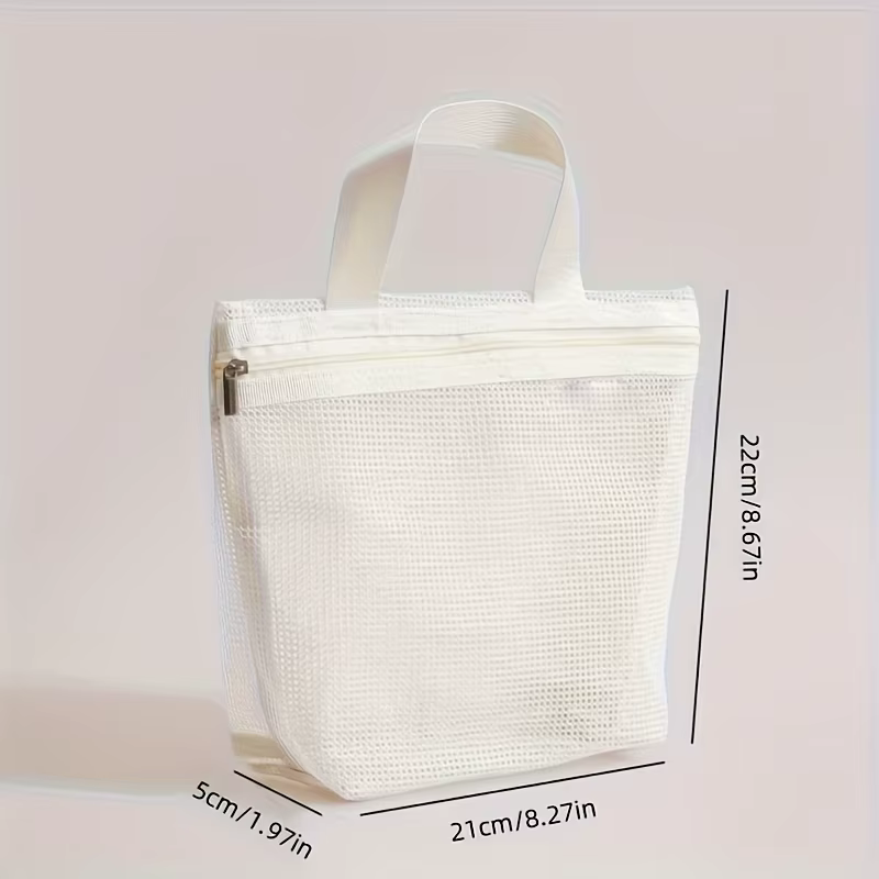 Sac à main en maille, sac de rangement ajouré pour le bain, la drainage, les articles de toilette, le rangement des tissus, les voyages, la natation, le maquillage portable, la plage