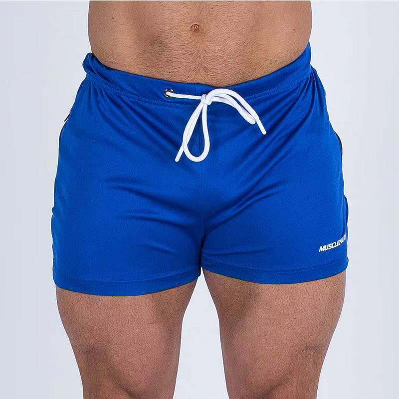 Short en maille pour hommes, séchage rapide, taille élastique, poches zippées, entraînement d'été, course à pied, sport, plage décontractée