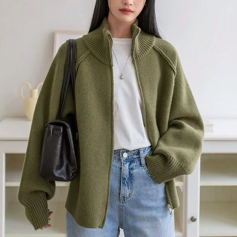 Cardigan en maille douce et épaisse pour femme