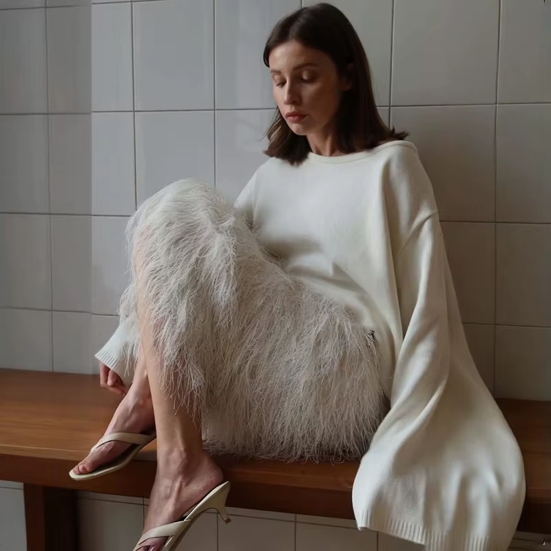TARUXY dos nu tricoté pull femme ample Sexy à manches longues