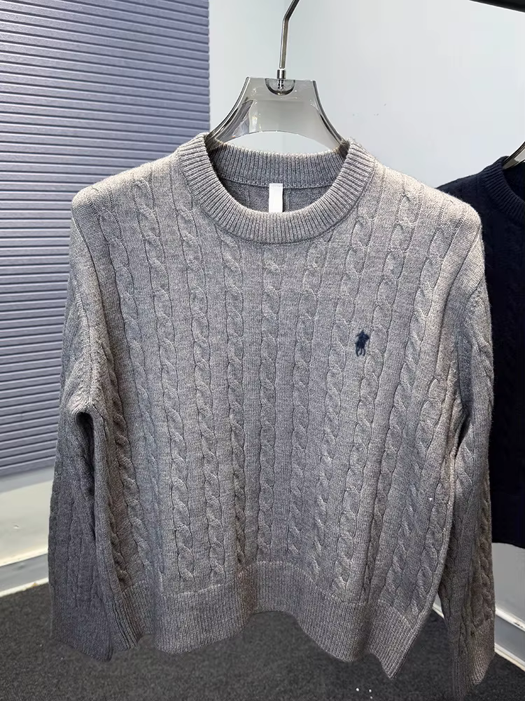 Pull à col rond de marque de créateur pour hommes automne hiver nouvelle mode jacquard classique Paul Golf broderie pull tricoté décontracté