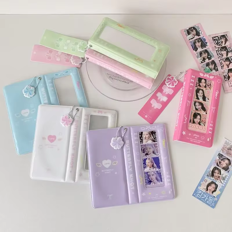 Cadre de cabine Photo multicolore, Album de cabine Photo pour bandes Photo 2x6 pouces, 20 Pages, 40 Photos