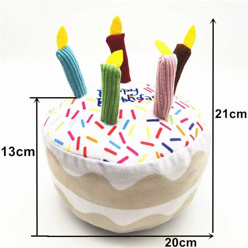 Cadeaux d'anniversaire pour chiens et chats, jouets amusants qui font du bruit, jouets en peluche pour chiens, fournitures pour animaux de compagnie