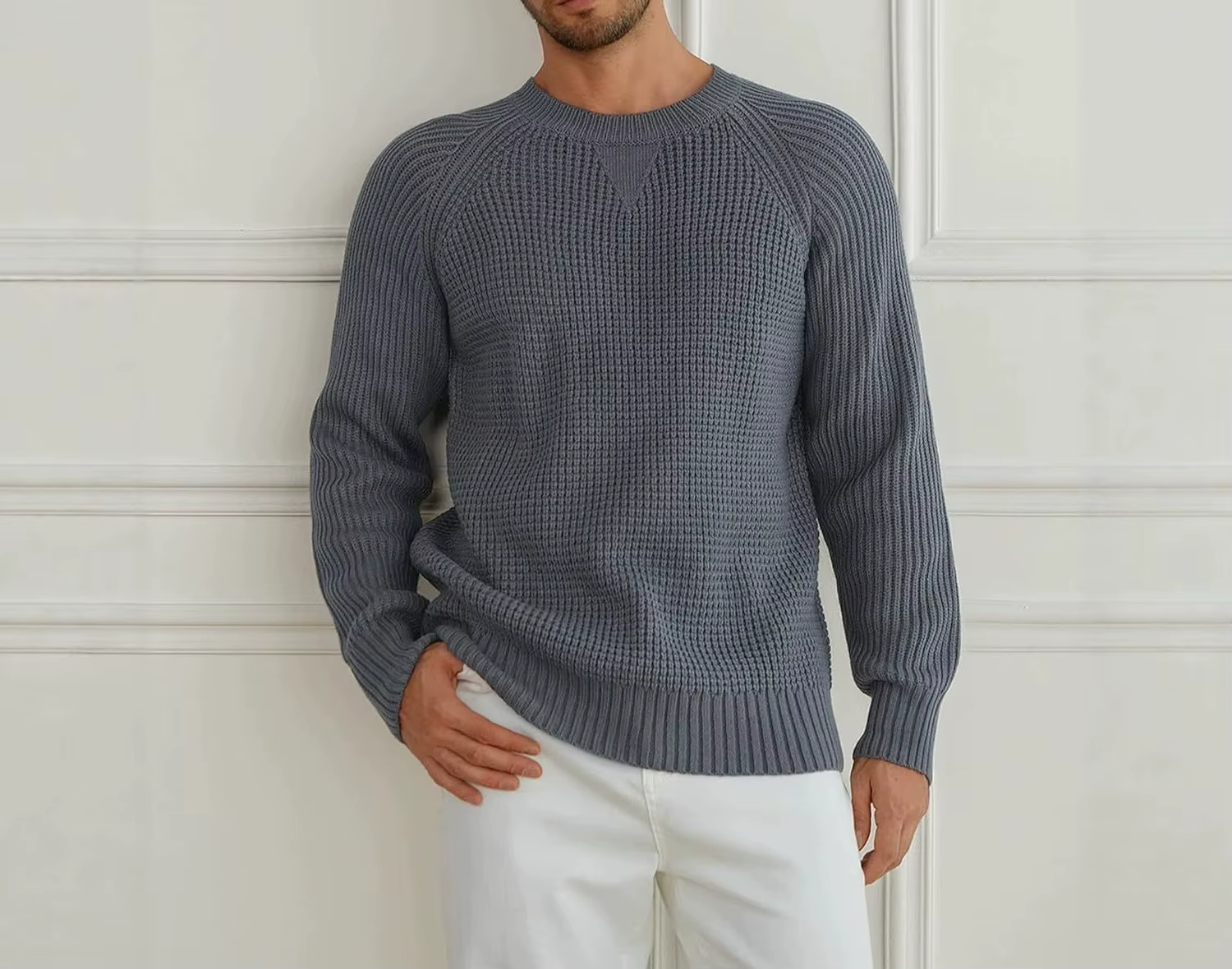 Pull en maille haut de gamme pour homme 2026 – Nouveau modèle rétro pour le quotidien