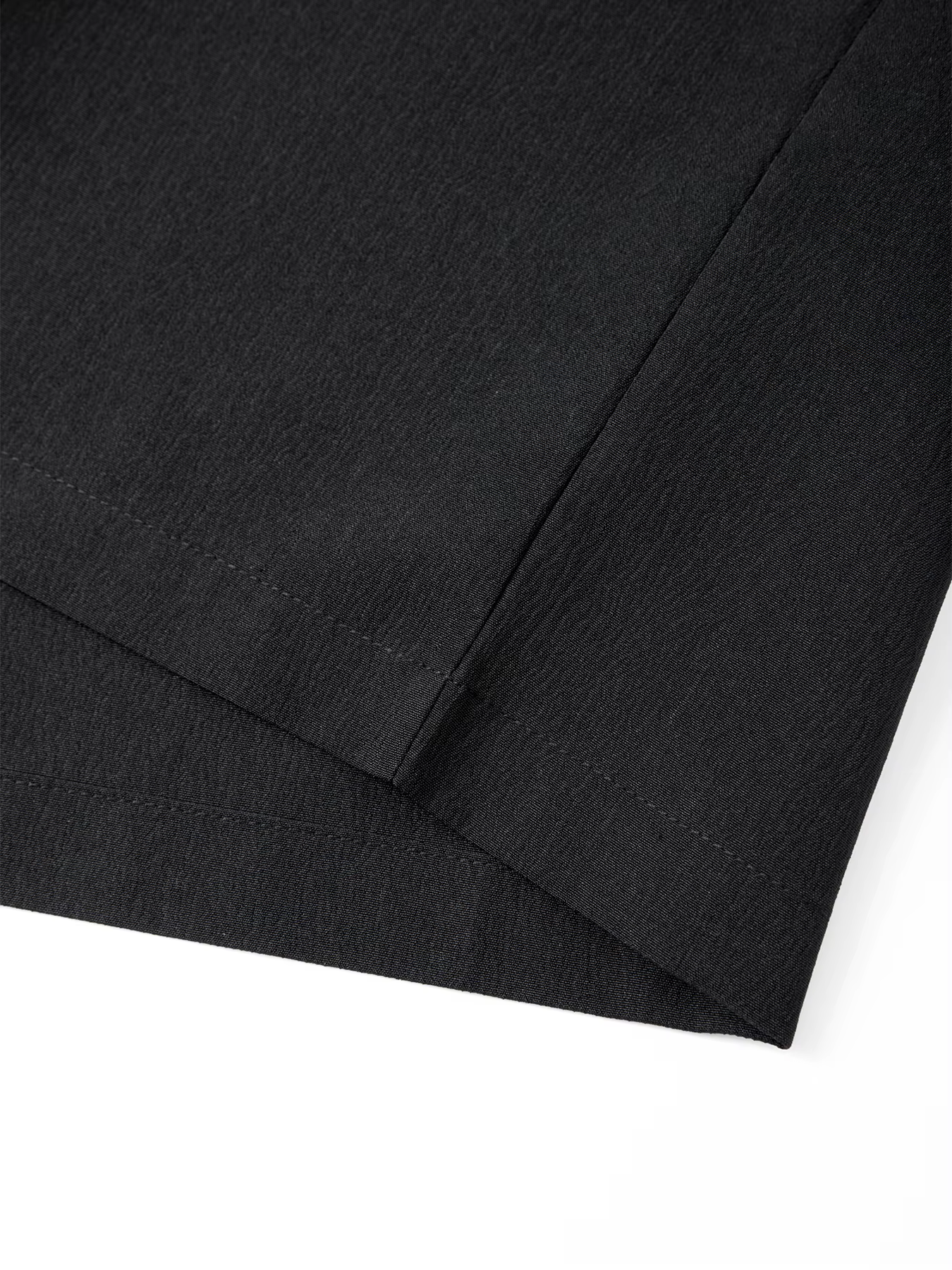 Chemise d'été pour homme à col cubain - Haut décontracté à manches courtes noir uni coupe classique pour la plage et les soirées, confortable