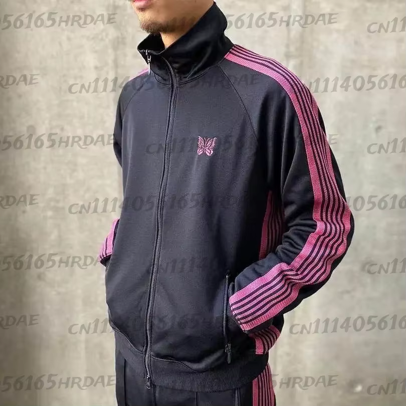 Veste en velours brodée, vêtements de sport pour hommes et femmes, coupe standard, manches longues, fermeture éclair, vêtements d'extérieur tendance JK