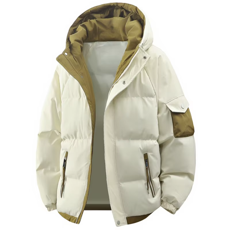 Veste pour homme à col montant, parka d'hiver, nouvelle veste en duvet, veste chaude en polaire, veste de travail et de loisirs pour homme, veste de baseball 8855