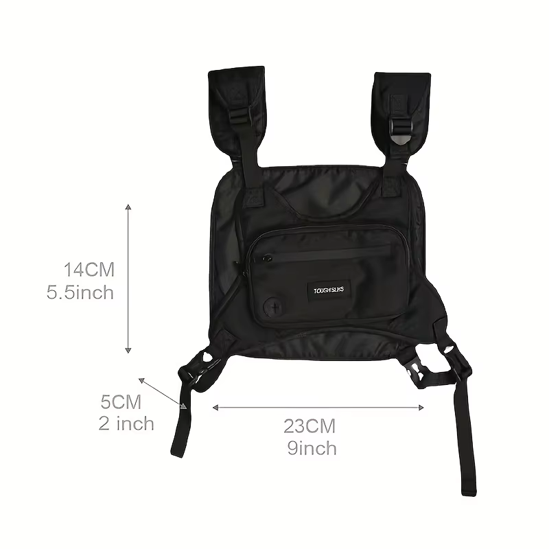 Sac de poitrine sac de taille Hip Hop Streetwear grande capacité Sports Casual tactique gilet sacs pour hommes