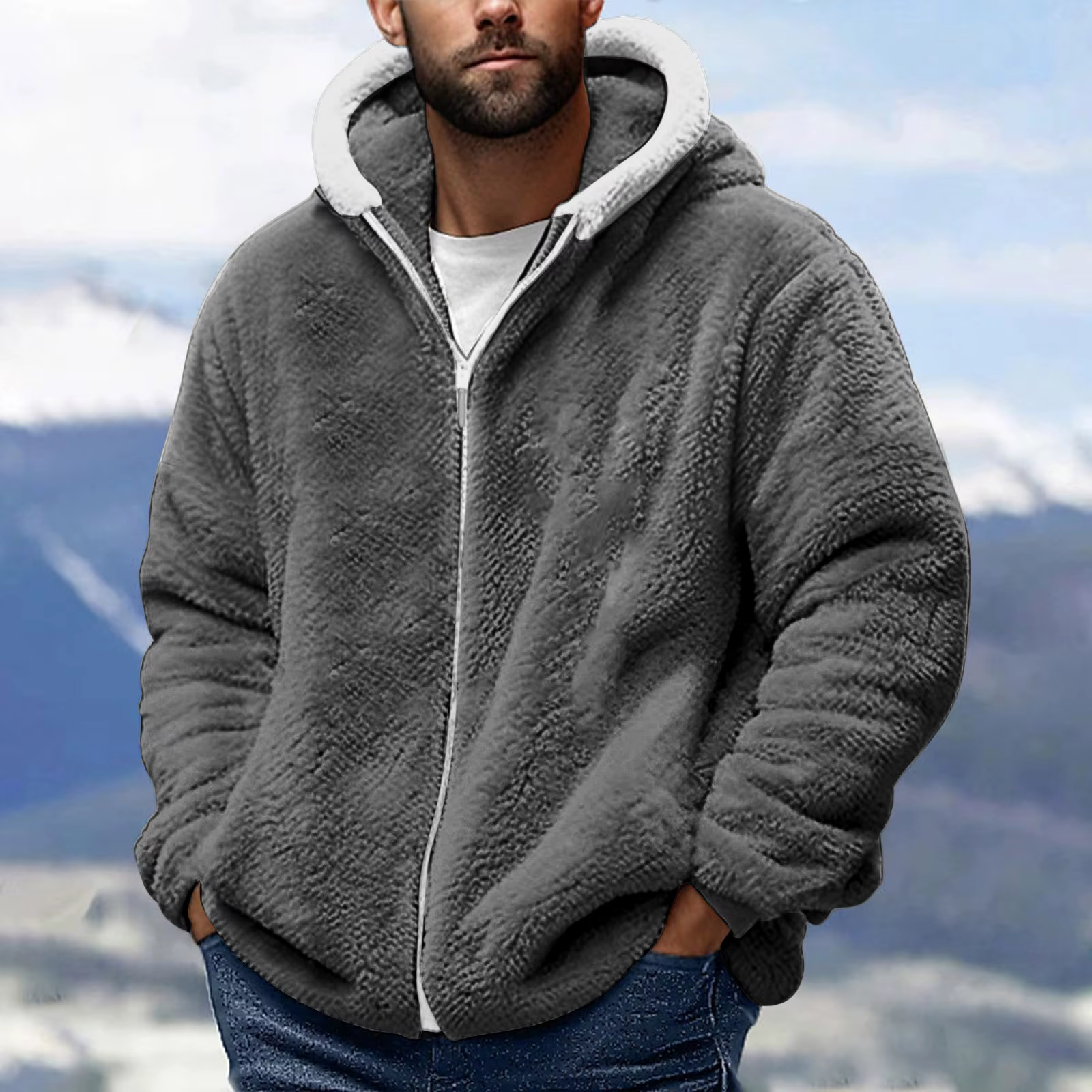 Veste chaude en velours Double face pour hommes, Cardigan à capuche à manches longues, mode automne-hiver, manteau à capuche Vintage, sweat-shirt décontracté