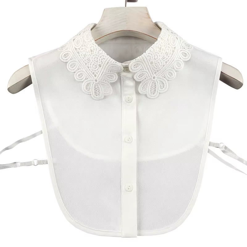 Linbaiway-Faux col en mousseline de soie pour femme, 18 styles, chemisier, chemise, faux col, dames, revers, poignées, col amovible, décor féminin