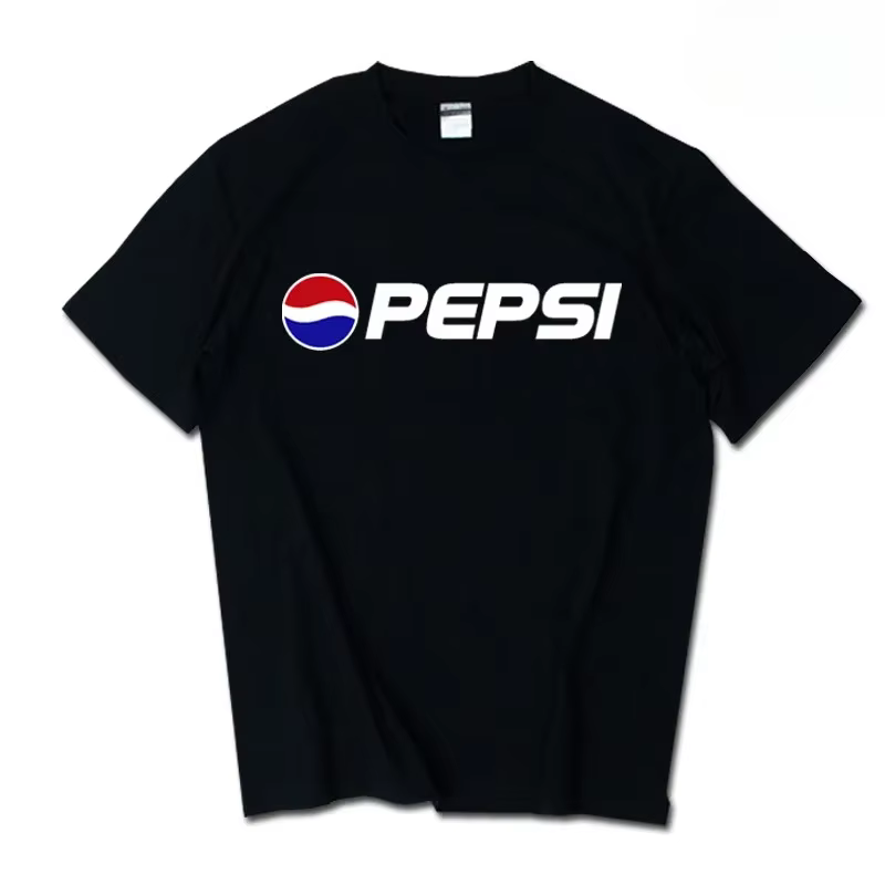 T-shirt unisexe à manches courtes en coton, nouvelle collection été 2026, tendance INS, co-branding Pepsi Cola et Sprite Coca-Cola, pour homme