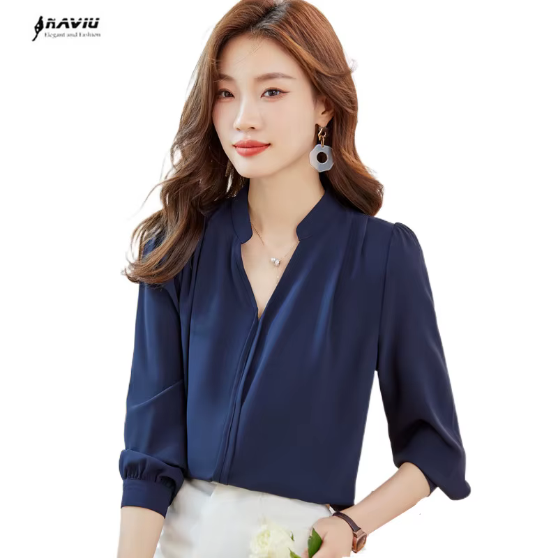 Chemisier Bleu Marine pour Femme