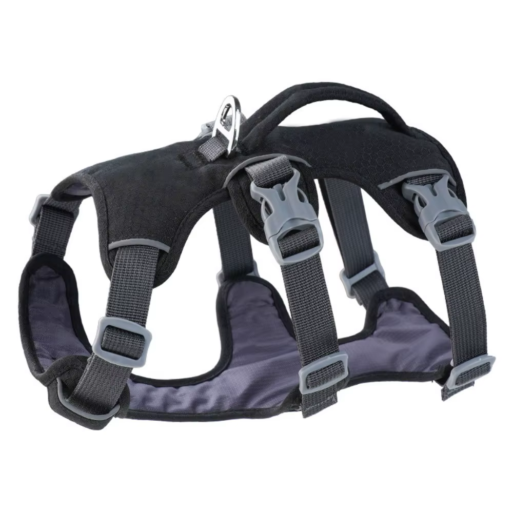 Harnais réfléchissant pour chien avec poignée, anti-évasion, respirant, réglable, en nylon