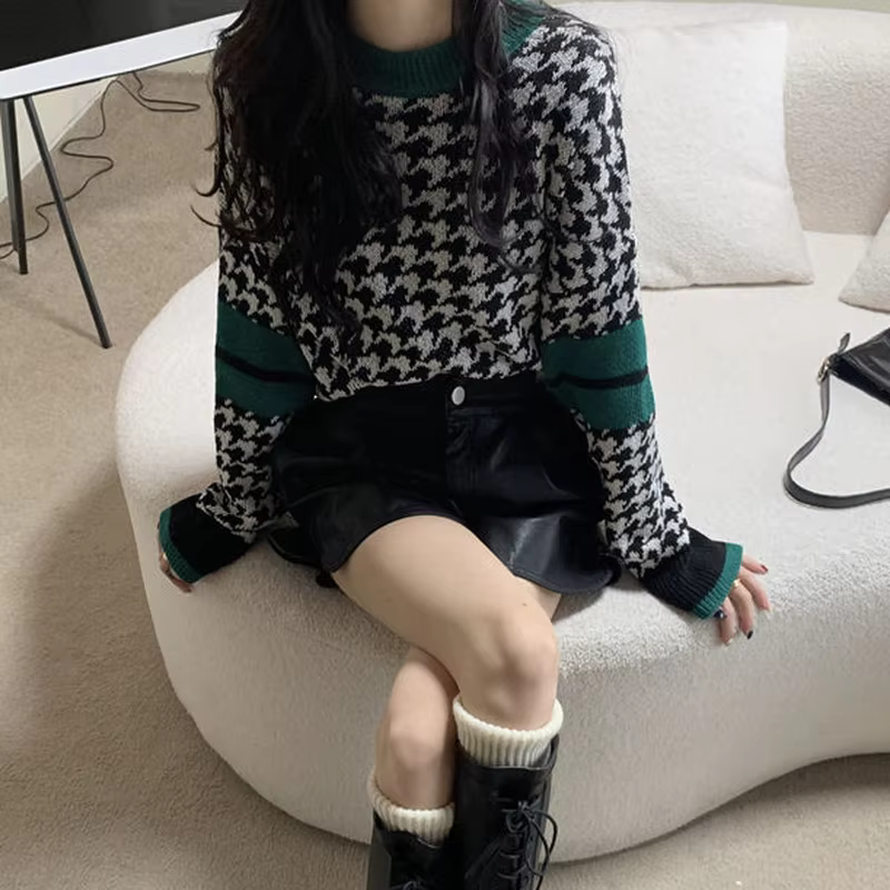 Chandails Vintage pour femmes mignon dames pull avec couvre automne 2025 tendance tricoté Harajuku Crochet Kawaii cachemire hauts nouveau