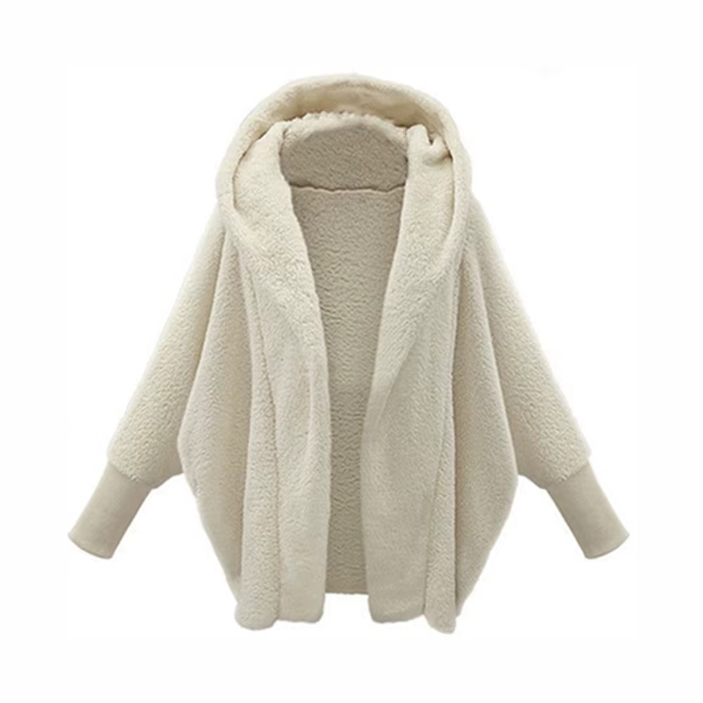 Veste cardigan monochrome à capuche Smile pour femme