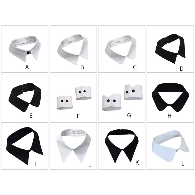 Faux col pour filles, manchettes simples pour femmes, décorations jupe pull, manchettes blanches pour femmes, fournitures