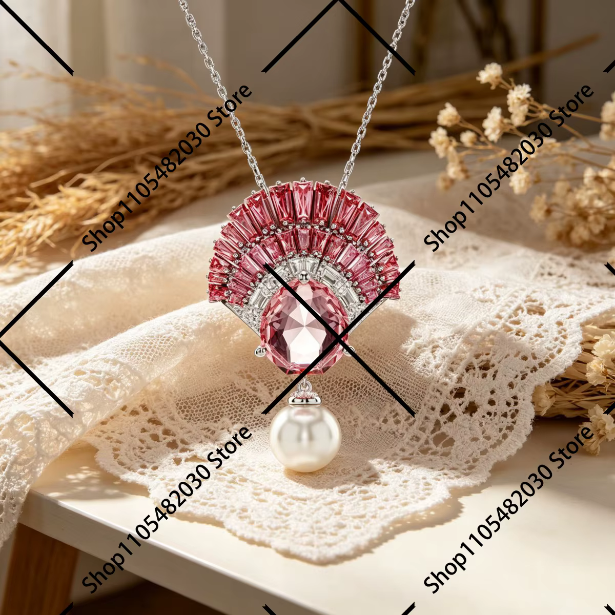 Collier Cygne à Coupe Baguette, Bijou Spectaculaire et Audacieux